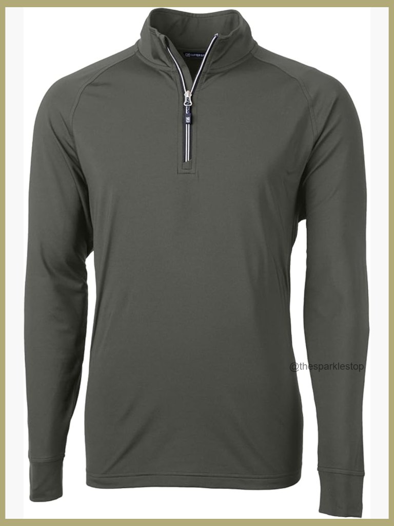 Recycled Polyester Spandex Quarter Zip Pullover Jacket